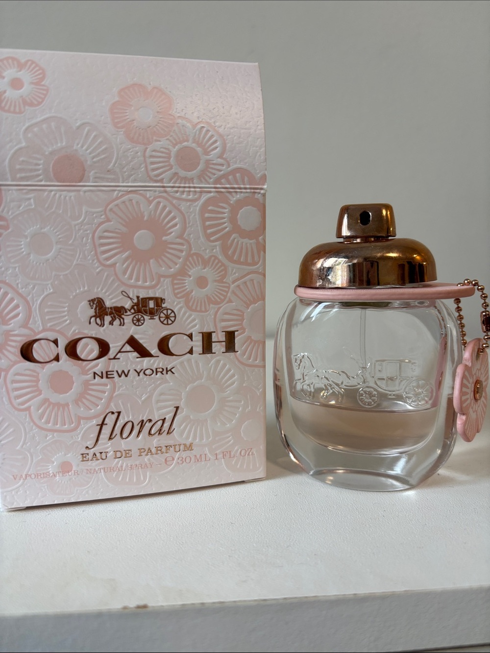 Coach Floral Eau de Parfum — Pink and Rose-Gold Bottle